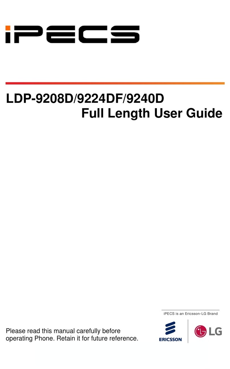 LG-Ericsson iPECS LDP-9224DF User manual