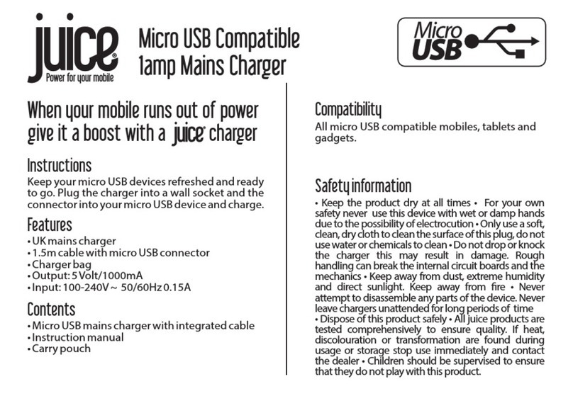 Juice JUI-MAINS-MICRO-1A User manual