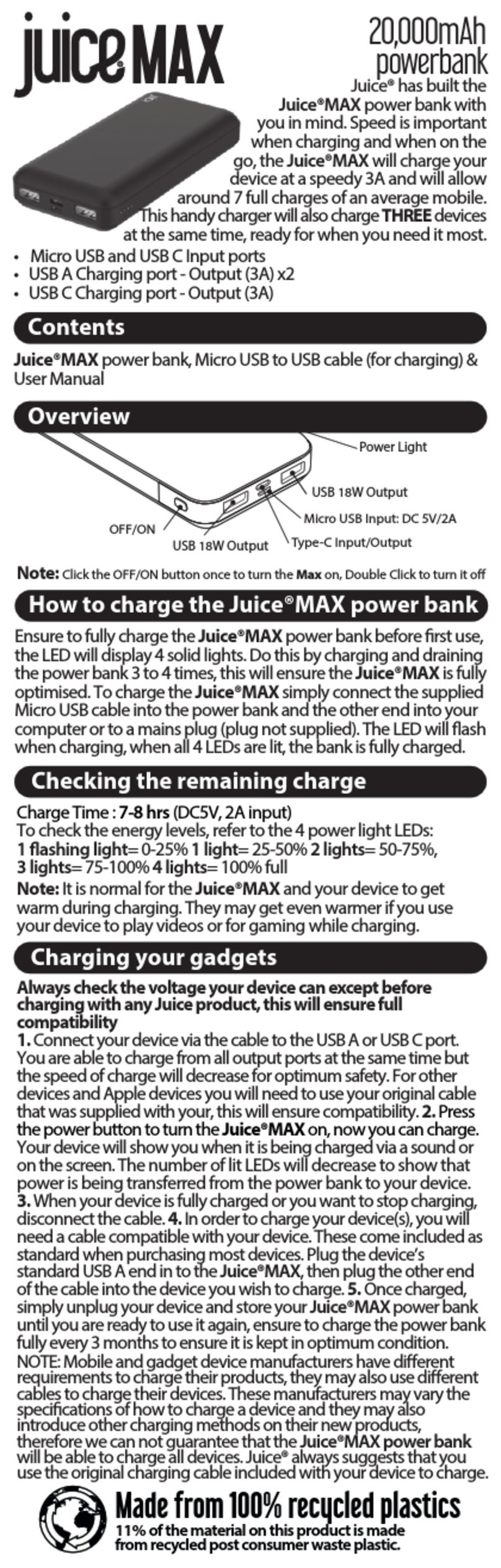 Juice MAX quick start guide