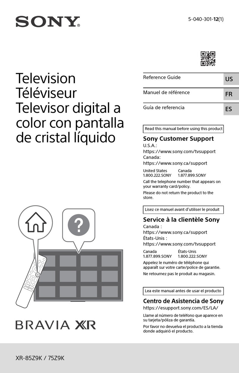 Sony BRAVIA XR-75Z9K User manual