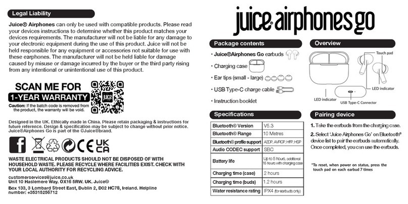 Juice airphones go quick start guide