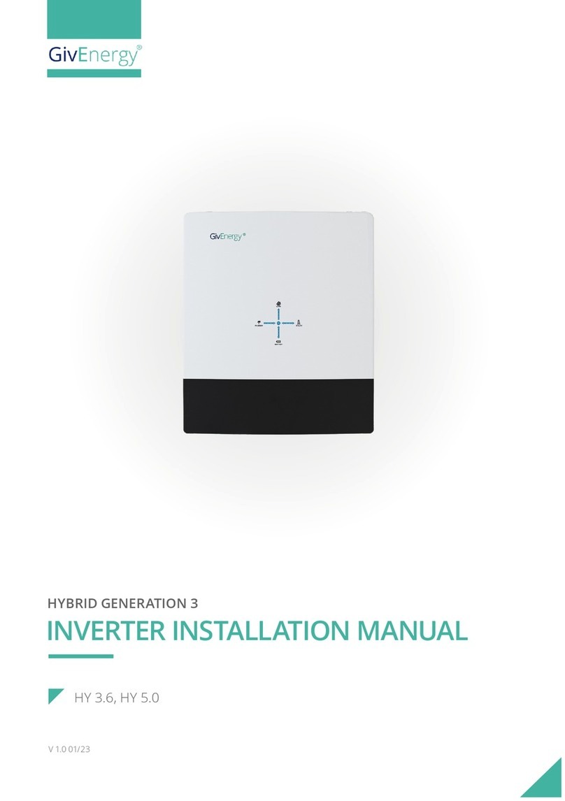 GivEnergy Hybrid Inverter Gen 3 3.6 installation manual