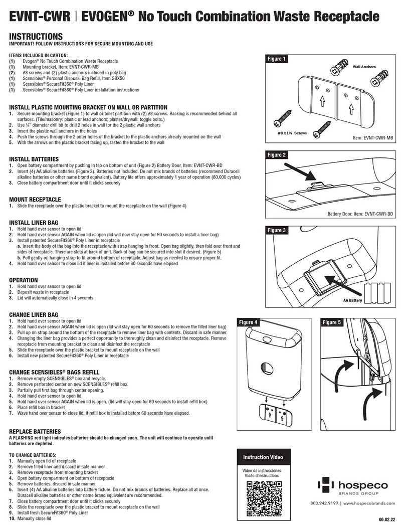 HOSPECO EVOGEN EVNT-CWR quick start guide