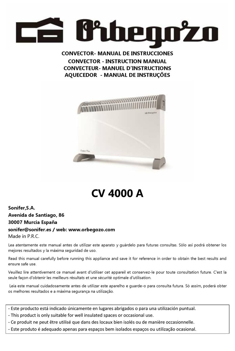 Orbegozo CV 4000 A instruction manual