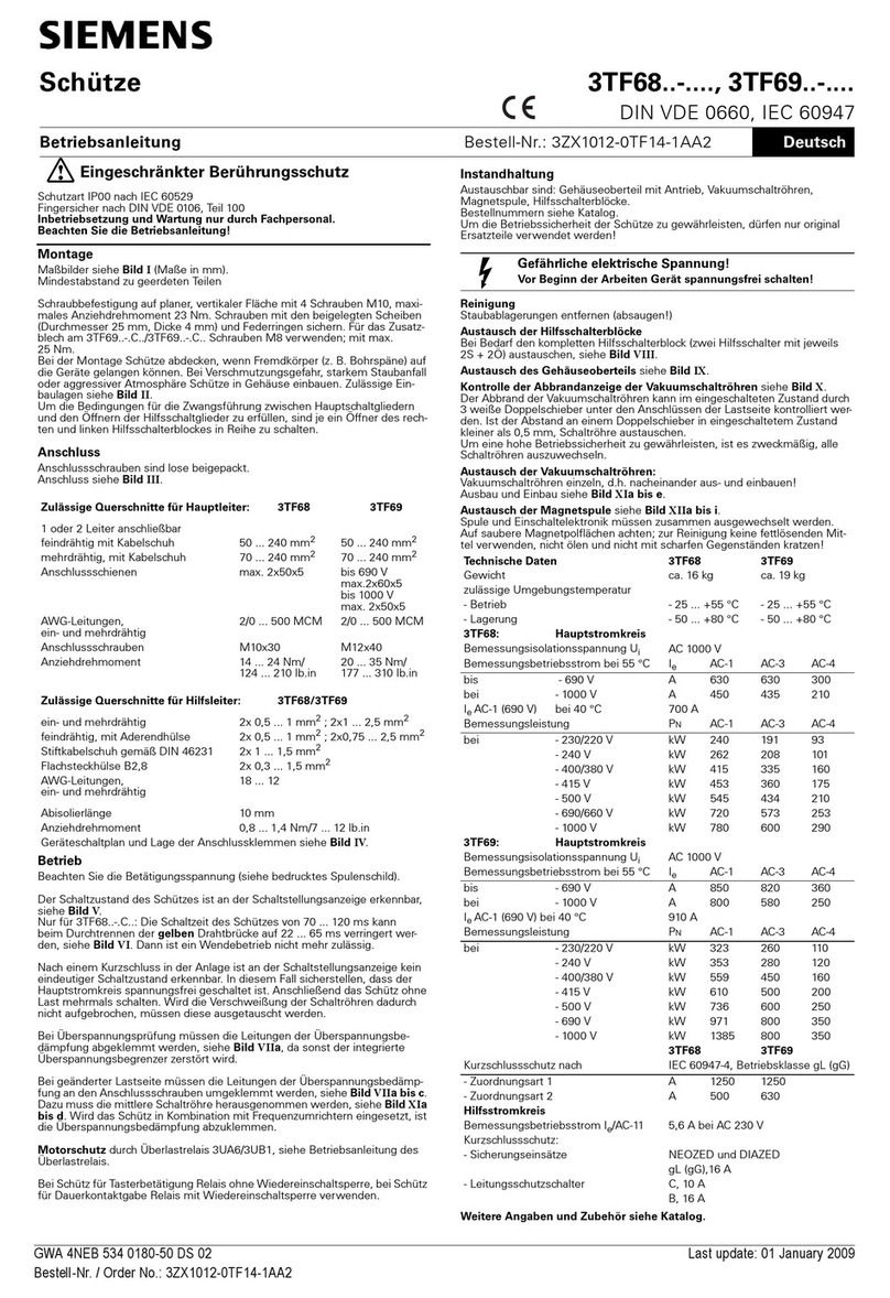 Siemens SIRIUS 3TF68 Series User manual