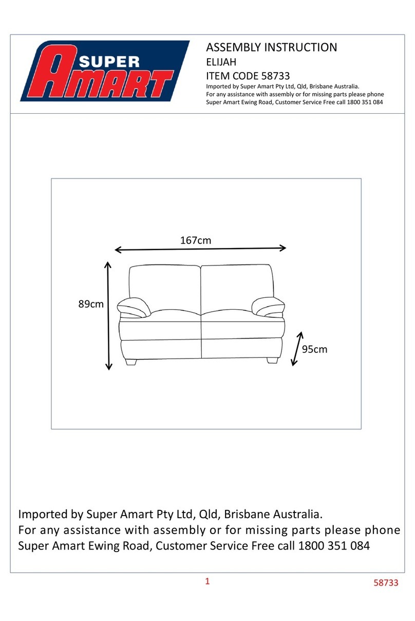 Super Amart ELIJAH 58733 Assembly instruction Super Amart ELIJAH 58733 Assembly instruction