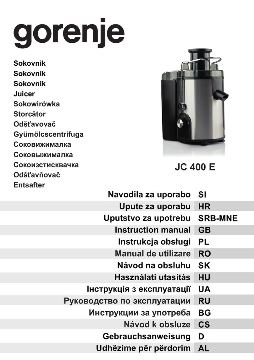 Gorenje JC 400 E instruction manual