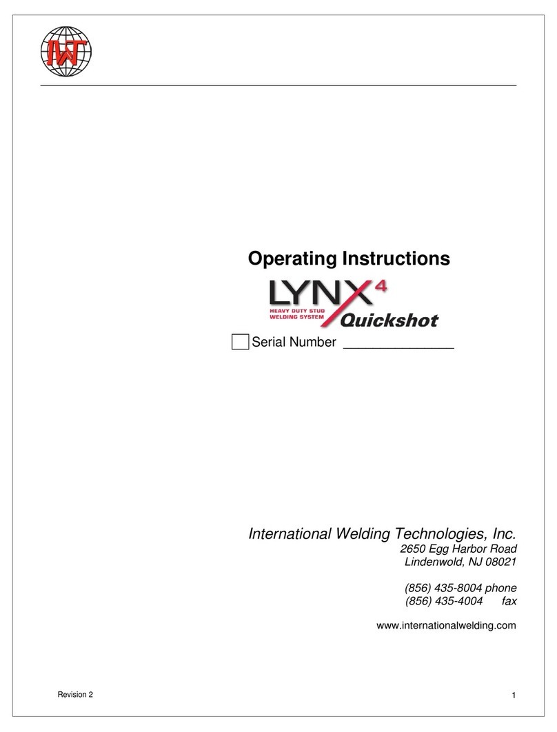 INTERNATIONAL  WELDING TECHNOLOGIES Lynx4 Quickshot operating instructions