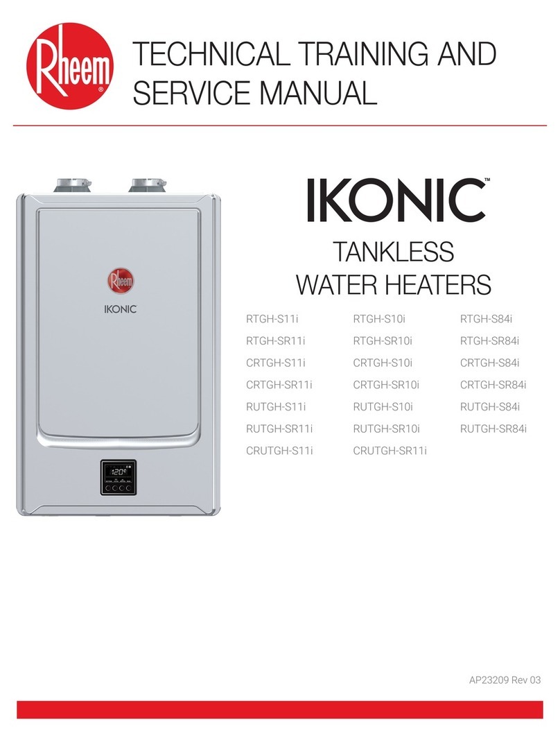 Rheem IKONIC RTGH-S11i User manual