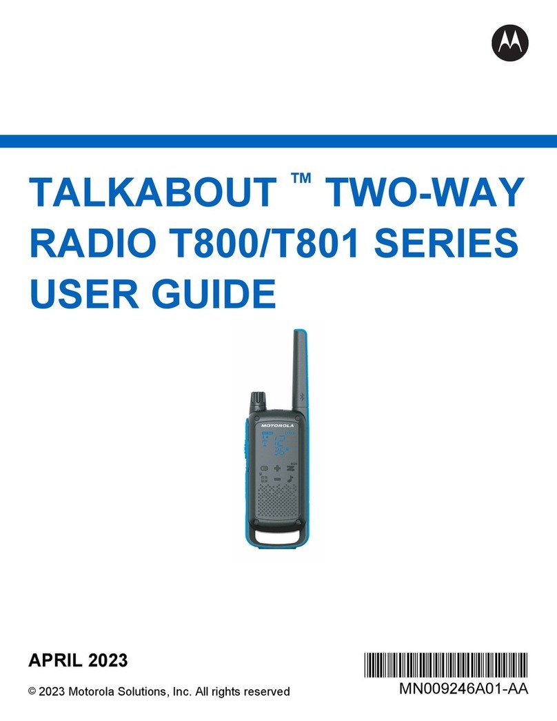 Motorola TALKABOUT T800 Series User manual