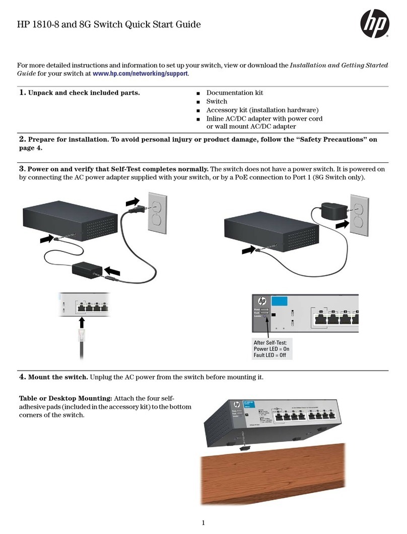 HP 1810-8 quick start guide