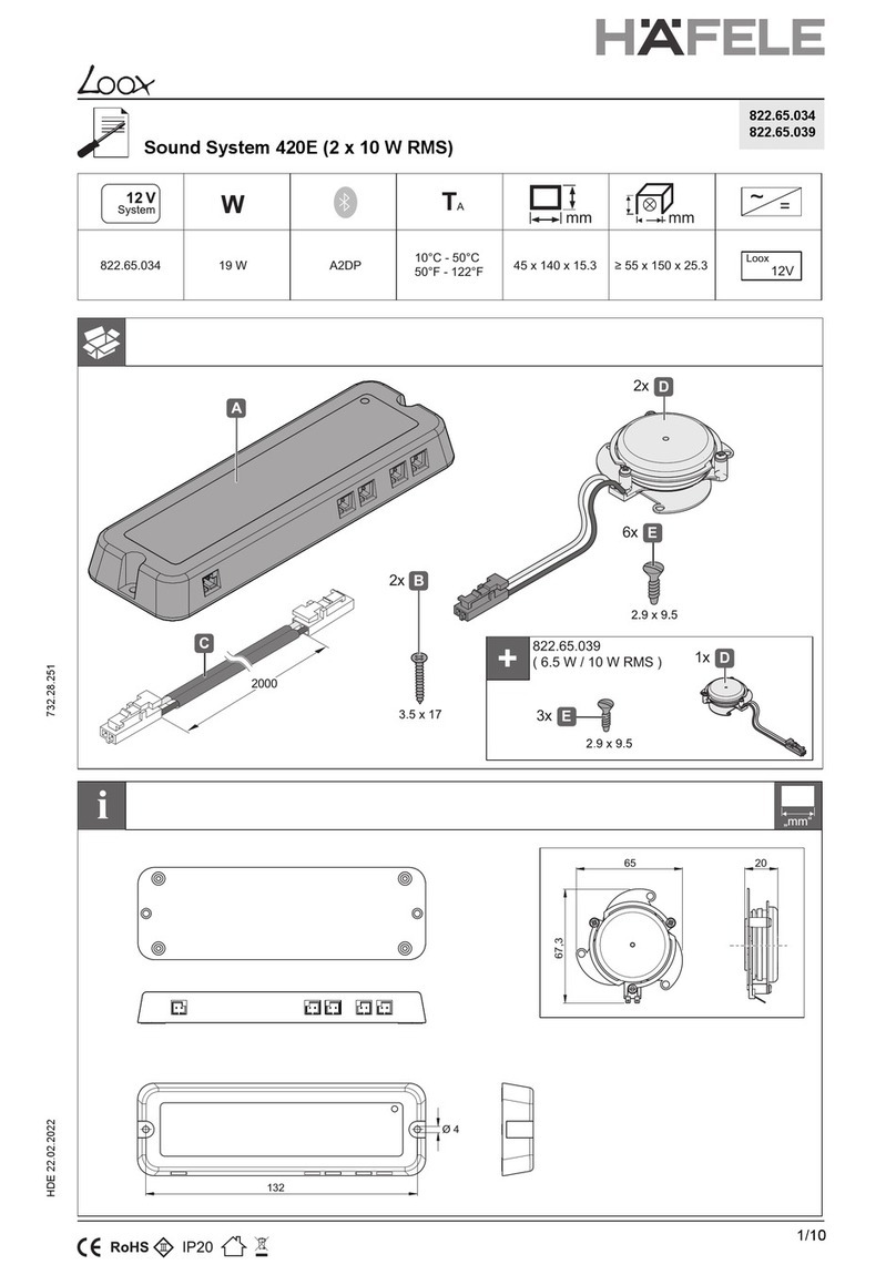 Häfele Loox 420E manual
