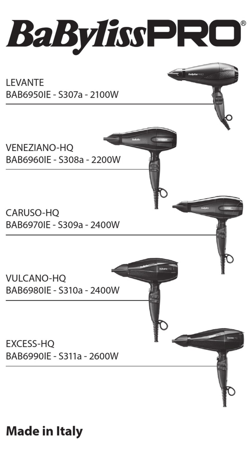 BaByliss PRO Excess-HQ BAB6990IE User manual