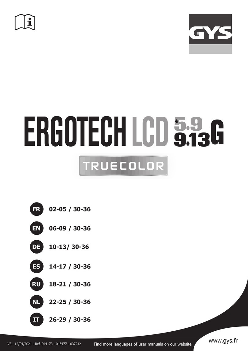 GYS ERGOTECH LCD 5.9 TRUE COLOR instructions GYS ERGOTECH LCD 5.9 TRUE COLOR instructions