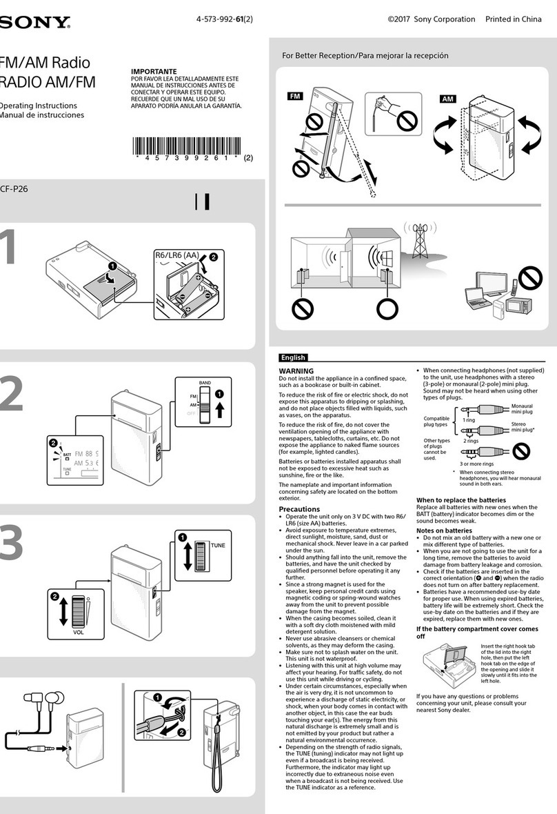 Sony ICF-P26 User manual