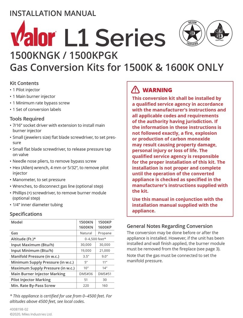 Miles Valor L1 1500KNGK installation manual