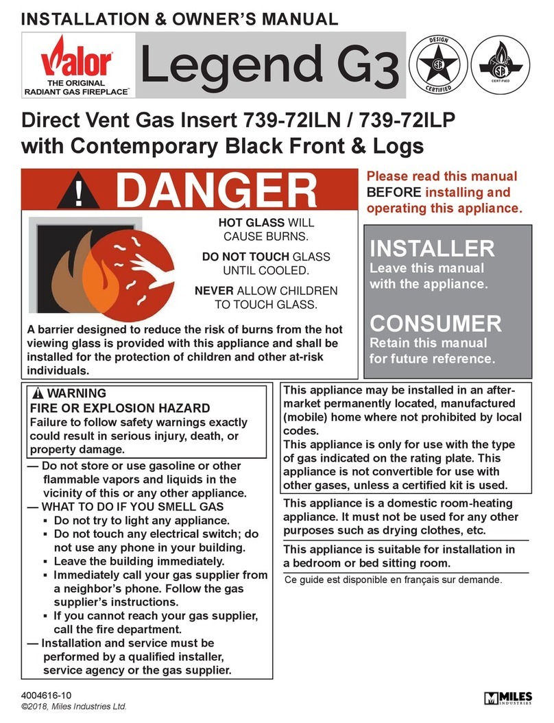 Miles Valor Legend G3 Operating instructions