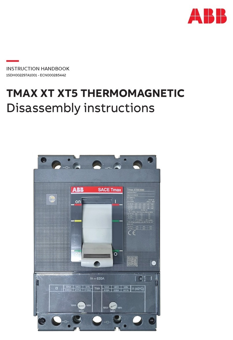 ABB Sace Tmax XT XT5 THERMOMAGNETIC Disassembly instructions