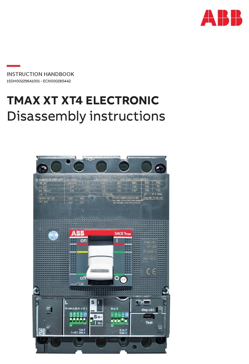 ABB Sace TMAX XT XT4 ELECTRONIC Instruction handbook