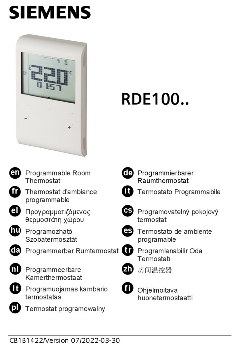 Siemens RDE100 Series User manual