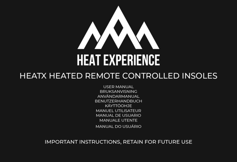 Heatex Heat Experience Heated Insoles User manual