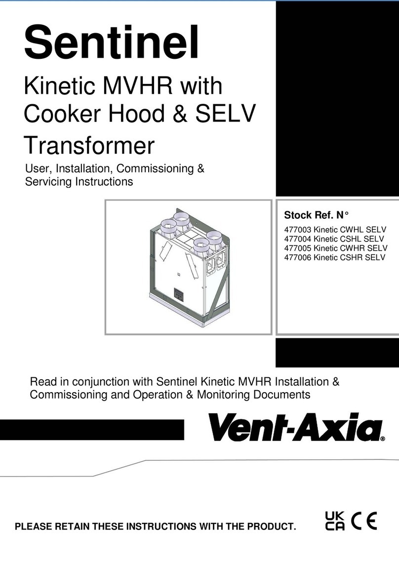Vent-Axia Sentinel Kinetic CWHL SELV User guide