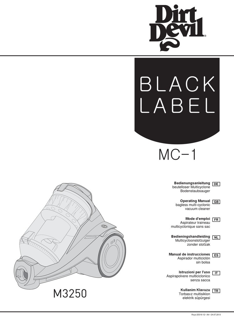Dirt Devil BLACK LABEL MC-1 operating manual