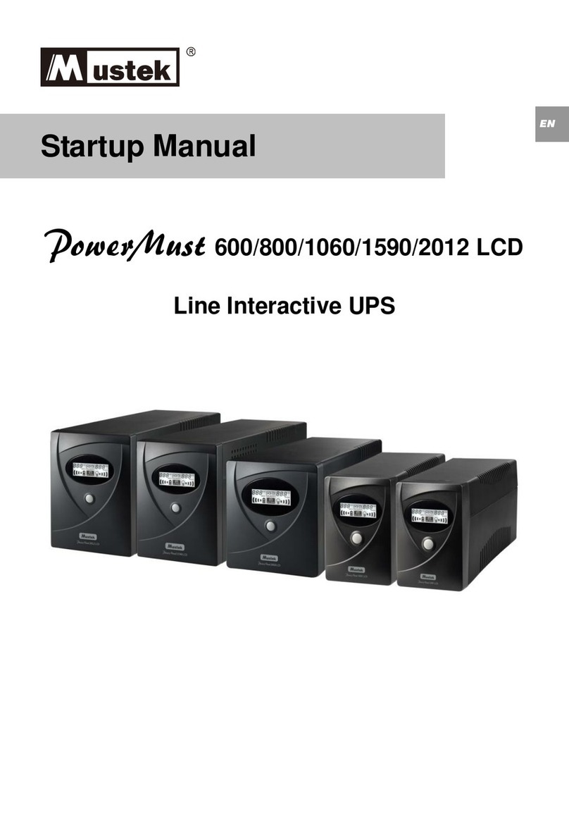 Mustek PowerMust 600 LCD Installation and operation manual