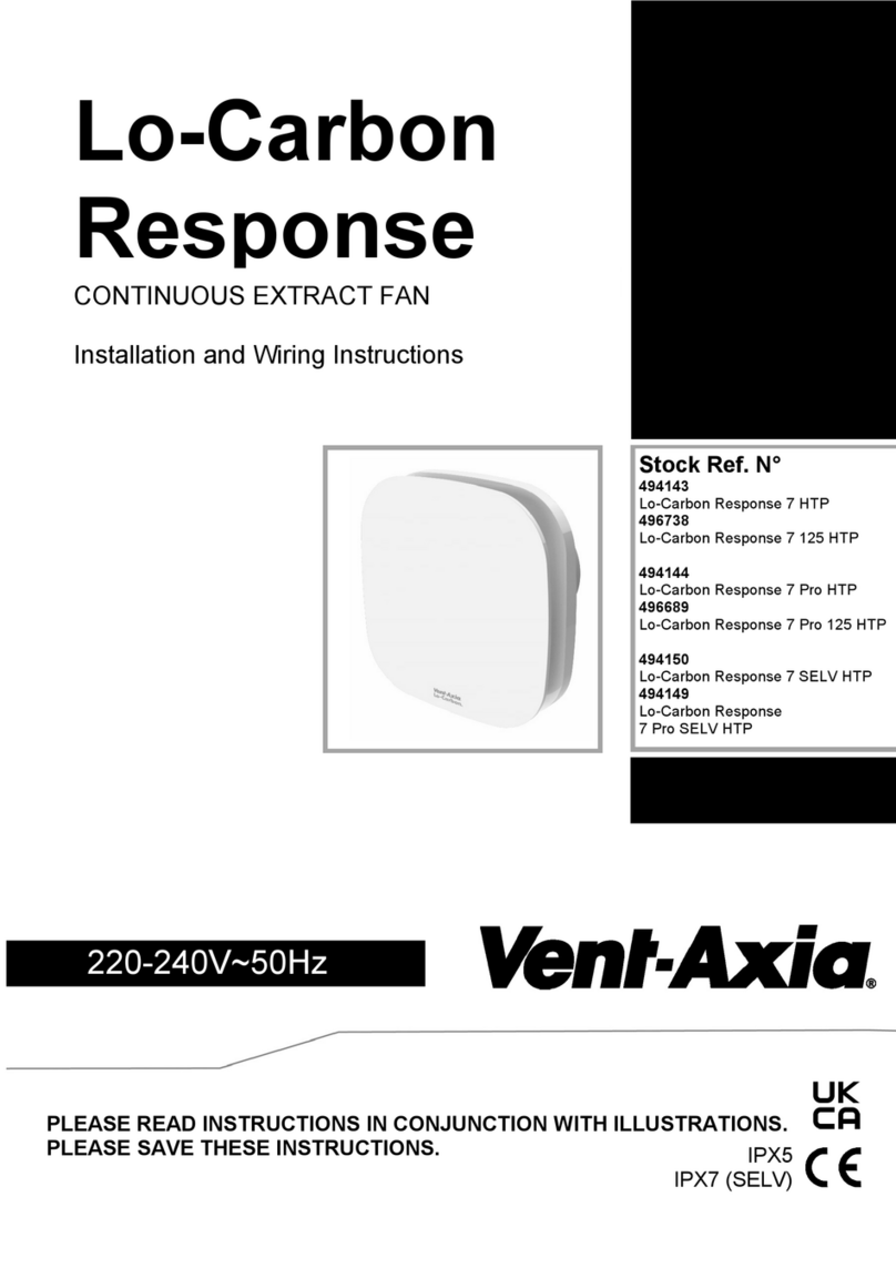 Vent-Axia Lo-Carbon Response 7 HTP Assembly instructions