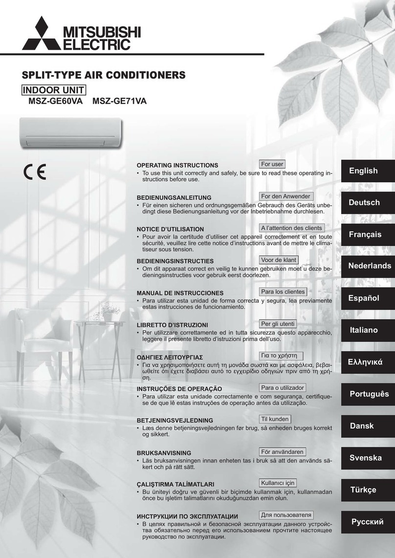 Mitsubishi Electric MSZ-GE71VA operating instructions