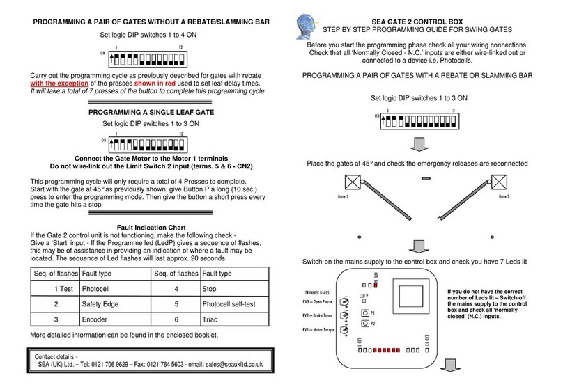 SEA GATE 2 Programming guide