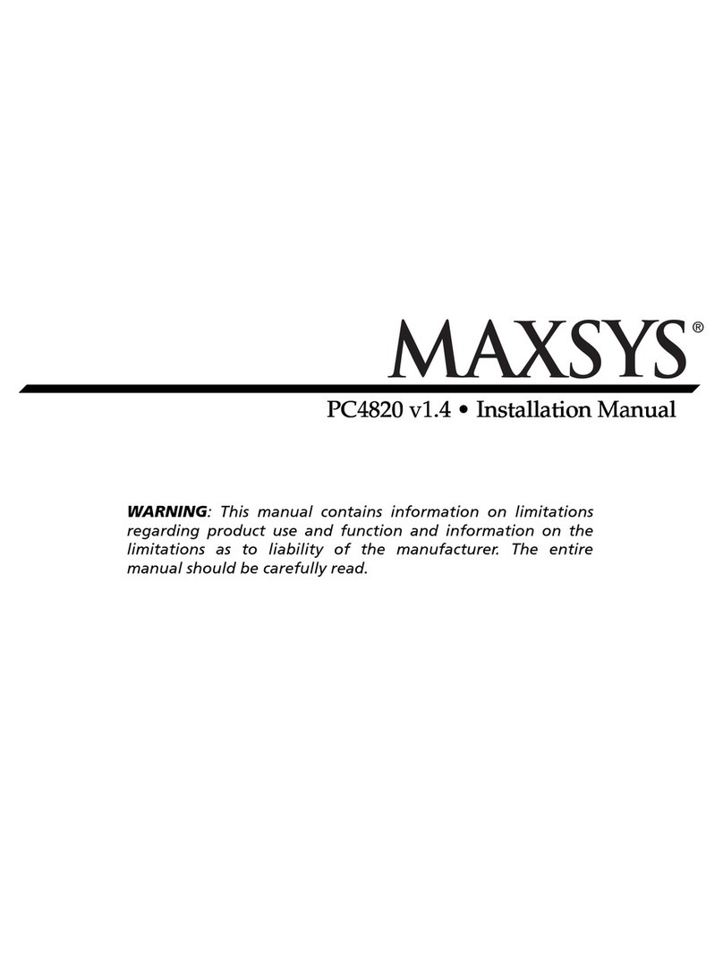 Maxsys PC4820 v1.4 User manual