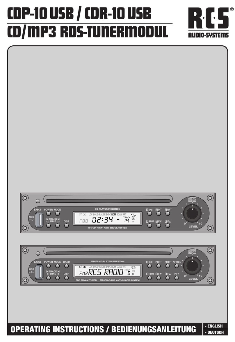 RCS CDP-10 USB operating instructions
