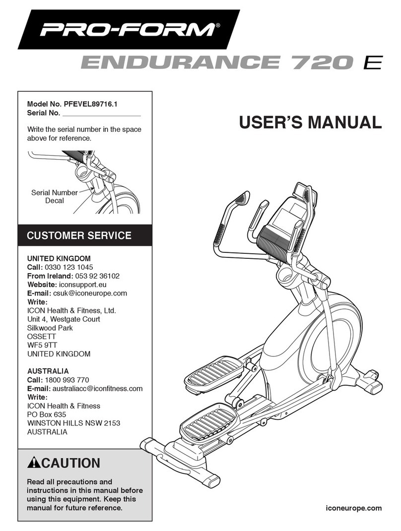 Pro-Form PFEVEL89716.1 user manual