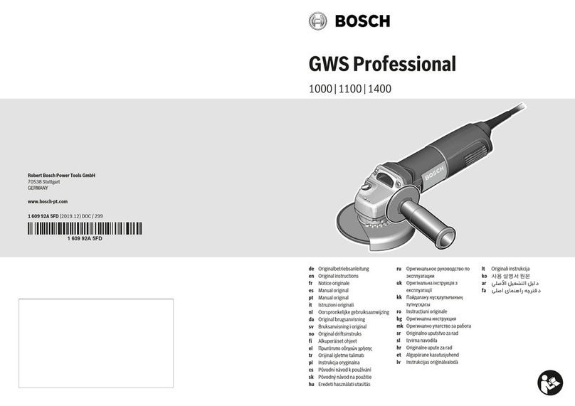 Bosch GWS 1000 PROFESSIONAL Original instructions