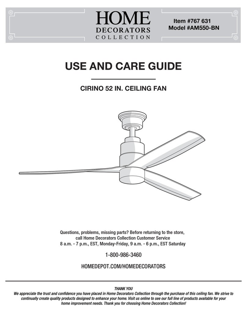 Home Decorators Collection CIRINO AM550-BN Use and care guide
