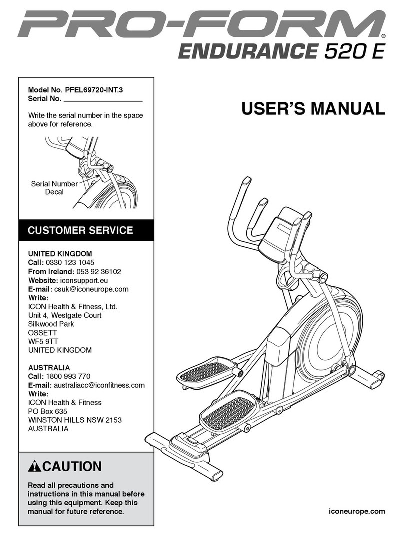 Pro-Form PFEL69720-INT.3 User manual