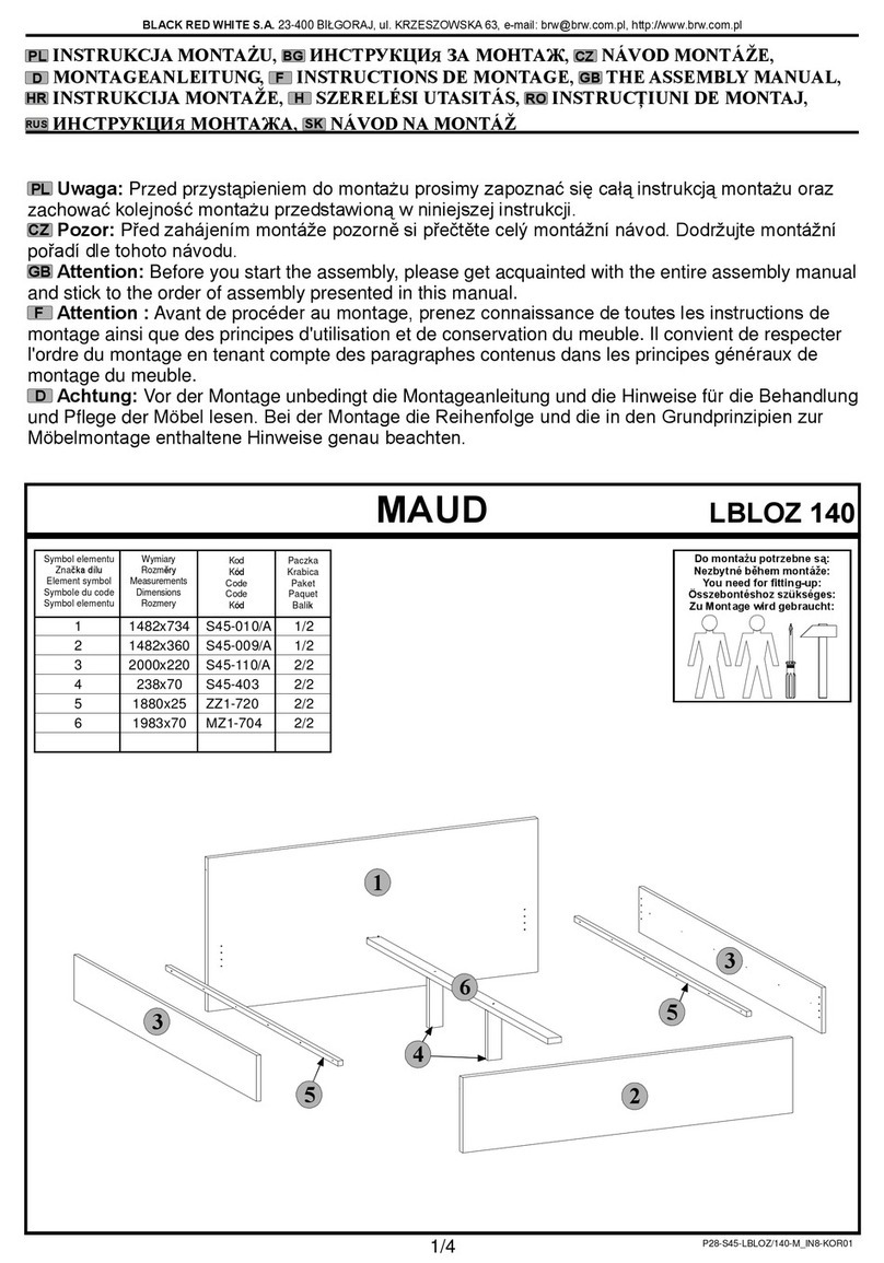 BLACK RED WHITE MAUD LBLOZ 140 Assembly manual