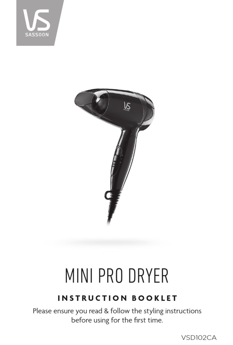 VS Sassoon MINI PRO DRYER User manual