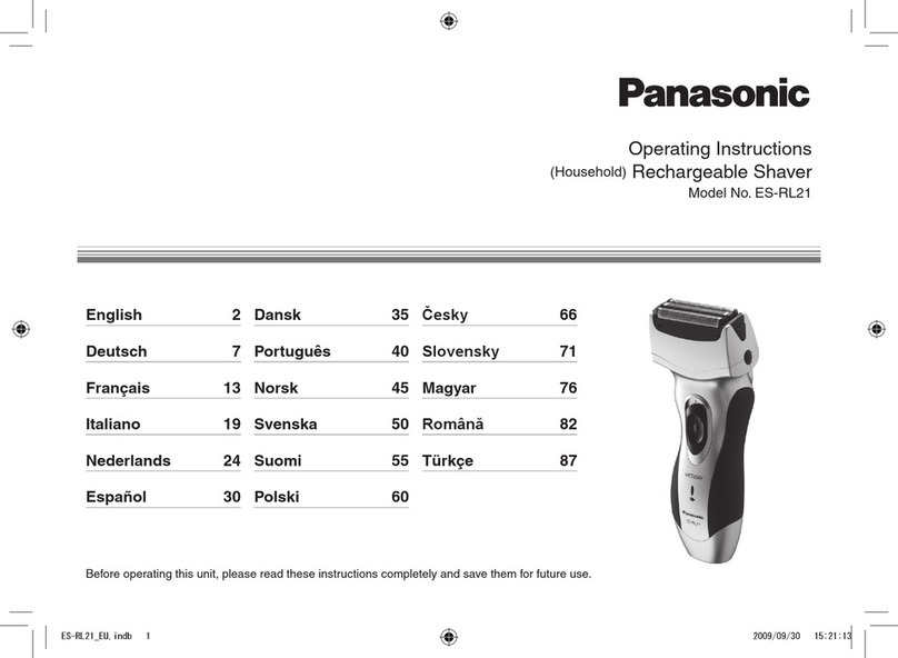 Panasonic ES-RL21 operating instructions