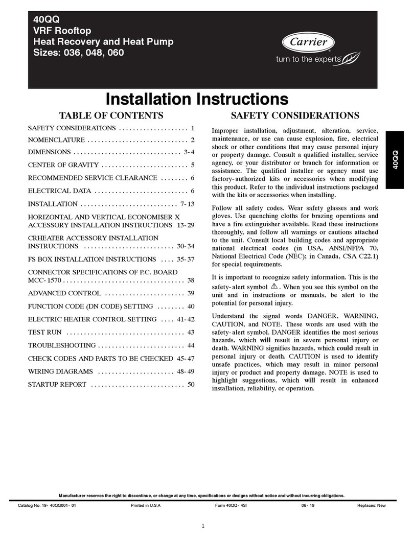 Carrier 40QQ-036ABA3-0A0 User manual Carrier 40QQ-036ABA3-0A0 User manual