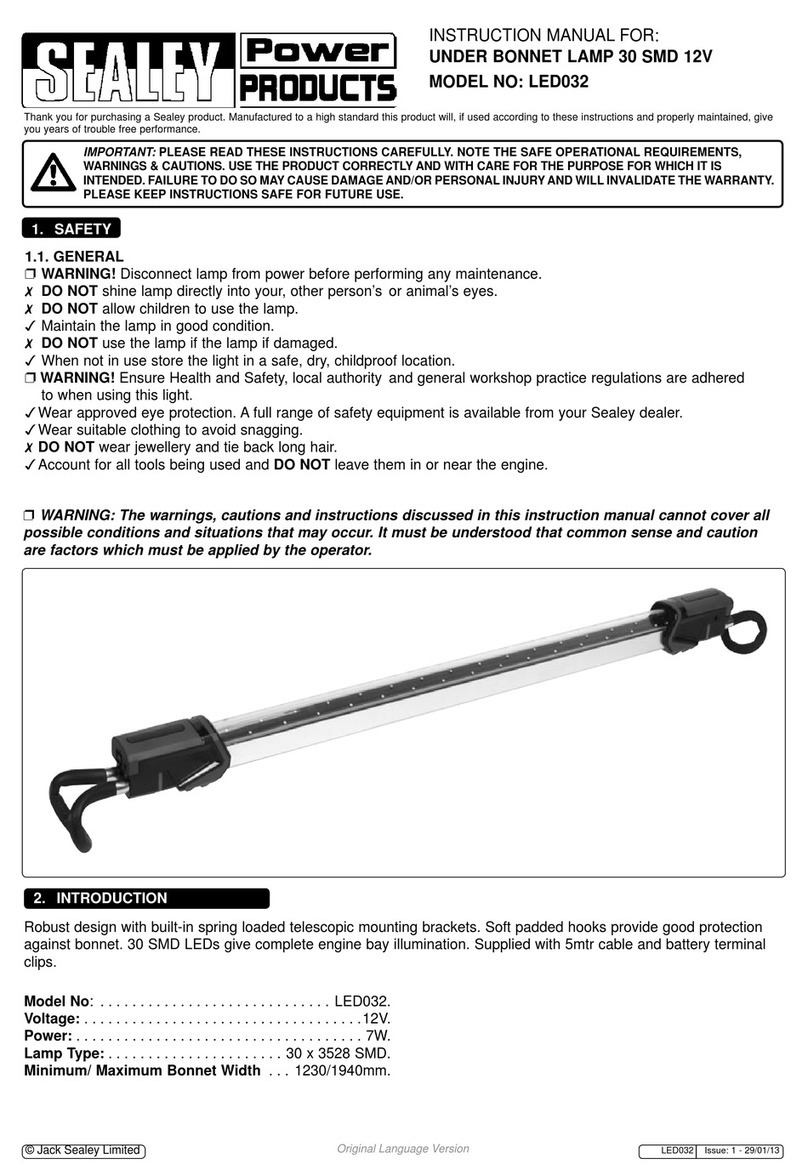 Sealey LED032 instruction manual