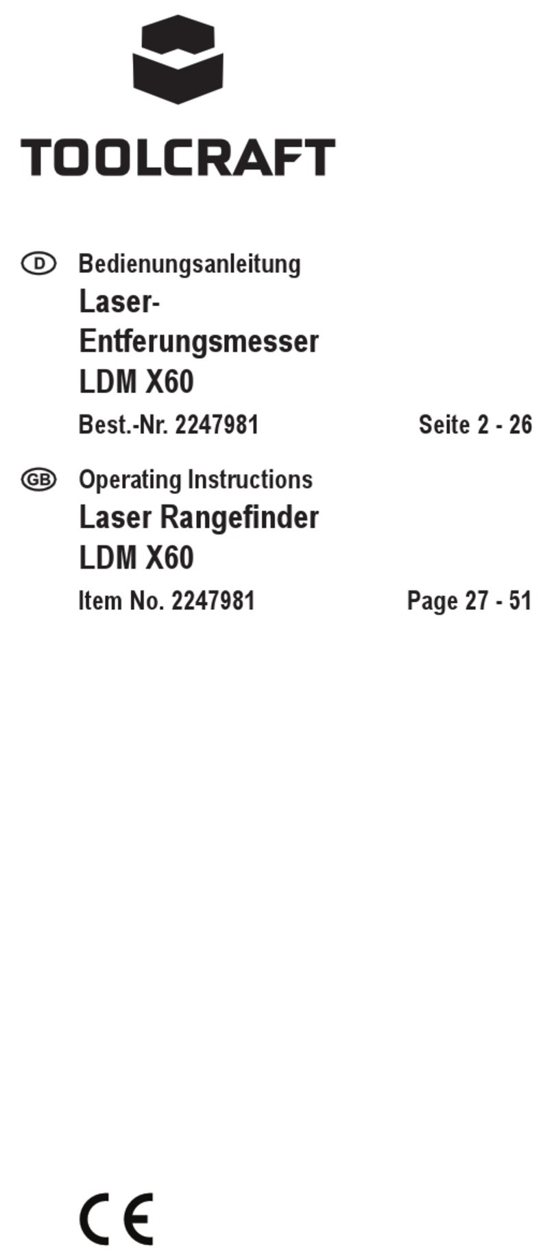 TOOLCRAFT 2247981 User manual TOOLCRAFT 2247981 User manual