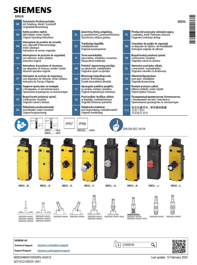 Siemens SIRIUS 3SE53 Series User manual