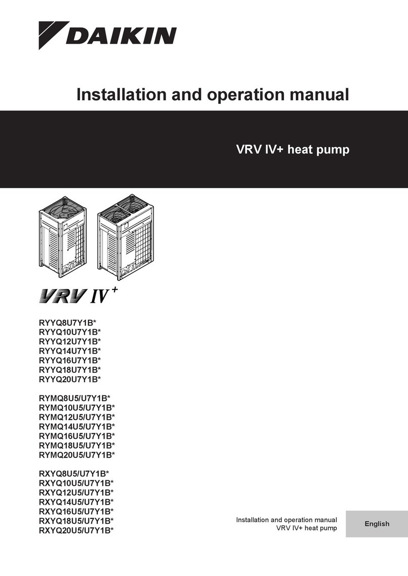Daikin RYYQ10U7Y1B Installation and operation manual