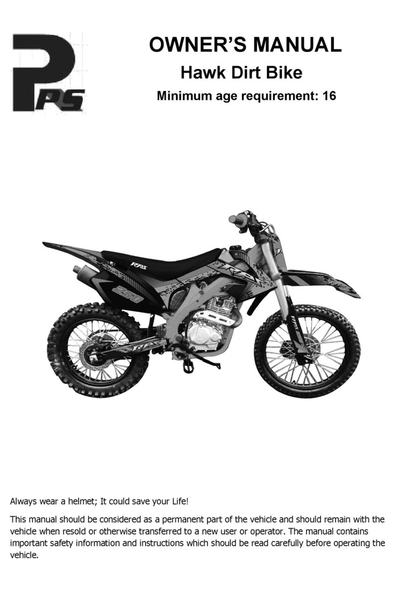 RPS Hawk Dirt Bike owner's manual