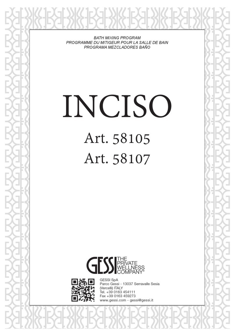 Gessi INCISO 58107 User manual