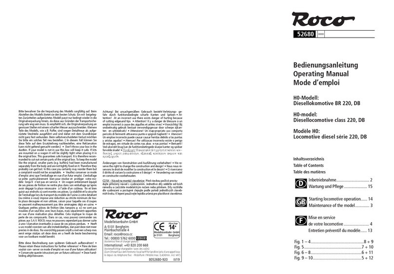 roco BR 220 DB operating manual roco BR 220 DB operating manual