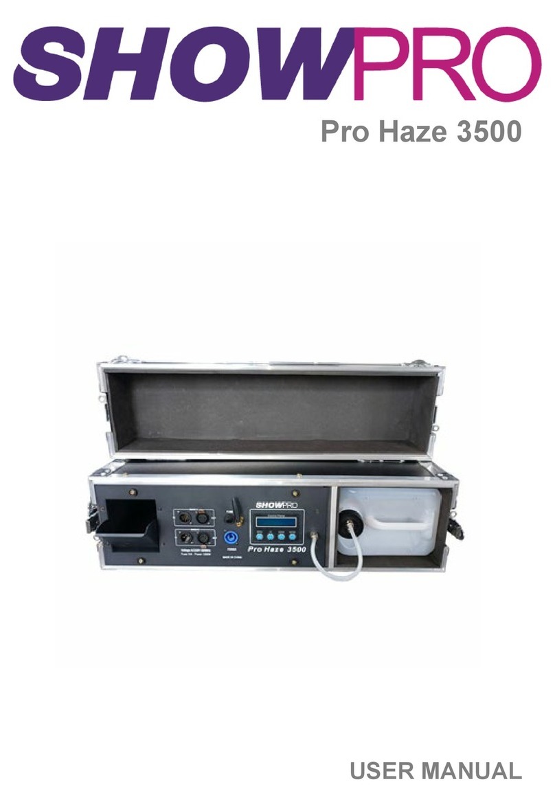 ShowPro Pro Haze 3500 User manual ShowPro Pro Haze 3500 User manual