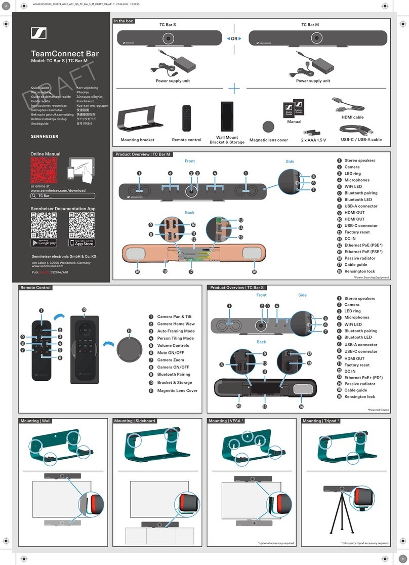 Sennheiser TeamConnect TC Bar S quick guide